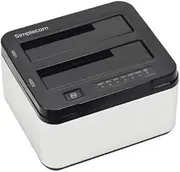Simplecom SD322 Dual Bay USB 3.0 Aluminium Docking Station for 2.5" and 3.5" SATA HDD Black