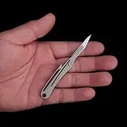 ILEAF Titanium Alloy Daily Mini Pocket Utility Knife with 10 Replaceable Blades, Ultra Compact and Lightweight