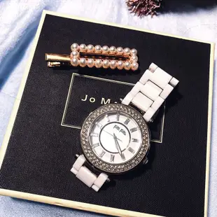 現貨正品《folli follie華爾滋陶瓷晶鑽腕錶/手錶白色