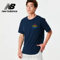 在飛比找蝦皮商城優惠-【New Balance】 NB 短袖上衣_男性_深藍色_A