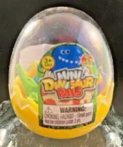 Mini Dinosaur Pals - Sealed Egg Toy - 9 MINI Dinos - Outside Egg 2" Tall -Yellow