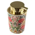 Floral Decorative Ceramic Foam Soap Dispenser Hand Soap Pump Bottle Kitchen