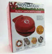 Nostalgia MyMini Santa waffle maker Holiday theme Waffle, hash browns & brownies