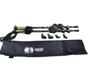 Trekking Poles - Black and Red Collapsible with Storage bag