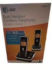 AT&T Dual Handset Cordless Telephone AT3211-2 Dect 6.0 Factory Sealed