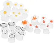 VINTORKY Silicone Toe Separator Set for Nail Art 24pcs Toe Separators for Pedicures for Men Women for Diy Nail Art