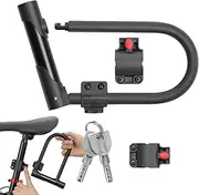 U Lock for Bicycle,U Shape Combination U Lock with Bracket | U Shape Bicycle Lock with Bracket, Sturdy & Convenient, Bicycle Secure U Locks for Gates, Fences