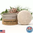 Zero Waste MVMT Shampoo Bar | Cedar + Patchouli | With Travel Container | Eco