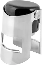 Home Champagne Soave Cap, Steel/Stainless Steel/Plastic, Black, Medium