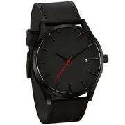 Popular Low-Key Men's Quartz Wristwatch Minimalist Connotation Leather Watch