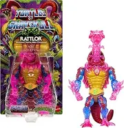 Masters of Universe Origins Turtles of Grayskull Rattlor Reptile Wars Posable Action Figure, Teenage Mutant Ninja & Motu Crossover Villain Toy