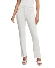 Good American Soft Tech Good Icon Straight Jeans in CloudWhite1