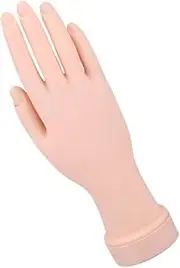 TOVINANNA Professional Manicure Practice Hand Model Bendable Fake Hand for Nail Art Training Life Like Design for Beginners Salon Use Lightweight Portable Manicure Tool