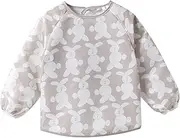 SWOOMEY Waterproof Baby Eating Smock Full Sleeve Toddler Paint Smock Boys and Girls Art Apron 1-2 Years