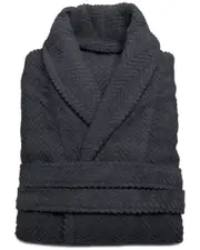 Linum Home Textiles Unisex Herringbone Weave Robe