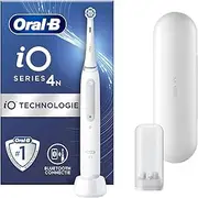 Oral-B iO4N Electric Toothbrush with Rechargeable Handle, Artificial Intelligence iO, 1 Head and Travel Case - White