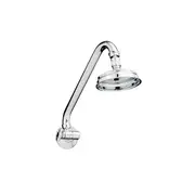 LW Chrome Gooseneck Round All Directional Wall Arm Shower