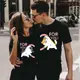 women top shirt best couple clothes summer funny cute print