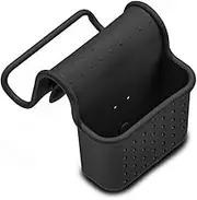 madesmart Saddle-SINKWARE Collection All-in-One Sink Storage, Ventilation Holes Promote Drying, & BPA-Free, Small, Carbon