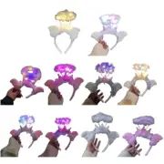 LED Light Up Headband White Feathered Party Halloween Accessories