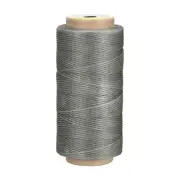 Leather Sewing Thread 186 Yards 210D/1mm Polyester Waxed Cord, Middle Grey