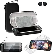 AriKroii Tasche Kompatibel mit Nintendo Switch 2【4-IN-1】Tragetasche für Switch 2 mit Transparente Shell/9H Härte Schutzfolie/Joystick Kappen*2/10 Spielen für Nintendo Switch 2