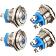4 Pcs Lighted Doorbell Button Bells for Homes Lightweight Push