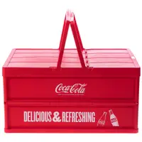 在飛比找蝦皮商城優惠-HOLA 可口可樂系列 附蓋摺疊收納箱 27L Coca-C