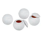 Golf Ball Shot Glasses Set, 3 Pack 1.5oz Silicone Drinkware with Lids As Shown
