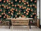 3D Fruit Leaf Pattern Self-adhesive Removeable Wallpaper Wall Mural