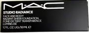 MAC STUDIO RADIANCE FACE AND BODY RADIANT SHEER FOUNDATION ~ W9 ~ 50ML BRAND NEW