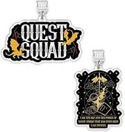 Set 2Pcs I'm The Sky And The Power Of Every Storm That Has Ever Been,Quest Squad Kindle Charms Dust Plug Charm 1.5 Inches Fourth Wing Quotes Dragon Fantasy Bookish Lightning/Type C Acrylic Material