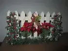 Holiday Mini Picket Fence with Festive Decorations Accessory For Byers Choice