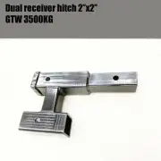DUAL RECEIVER HITCH 3500KG TONGUE MULTI USE TOW BAR TRAILER CAMPER BIKE RACK