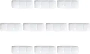 Set of 10 Fleet 3 Plates (White) 13.7 x 5.3 x 1.5 inches (34.8 x 13.5 x 3.8 cm) | Setomonohonpo