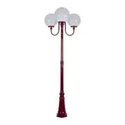 Lisbon Post 3 Lights Up Bracket H2250mm W300mm Burgundy Aluminium - 15766