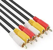 1.5m AV Cable Male 3RCA to 3 RCA Male Composite Lead Audio Video Cord for DVD TV