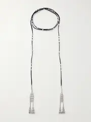 [Isabel Marant] Isabel Marant - Leather And Silver-tone Necklace - One size One size Silver