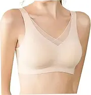 [AZIDWERYQ] Mastectomy Bras for Women Seamless 2-in-1 Breathable Post Surgery Bra with Support Pads Comfort Lift V-Neck Prosthetic Bras for Mastectomy for Woman Daily Use Prosthetic Bras for Mastectomy