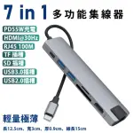 【GOLF】7合1 USB C 多功能集線器(HDMI+RJ45+PD+USB A+SD+TF)