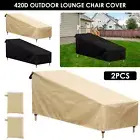 2 Pcs Lounge Cover Waterproof Patio Lounge Chair Cover 420D Oxford Outdoor PrbZi