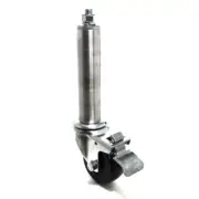 Caster with swivel wheel and lock, includes 6" riser, fitting Hobart Grinder ...