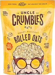 Uncle Crumbles Gluten Free Rolled Oats, Kosher, Non-GMO Project Verified, 24oz Resealable Bag (Pack of 1)