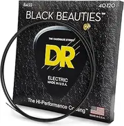 DR BLACK BEAUTIES - BLACK Colored Bass Strings: 5-String Light 40-120