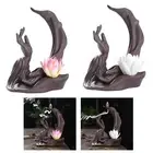 Buddha Hand Shape Backflow Incense Holder Home Decor Flower Handmade Buddha