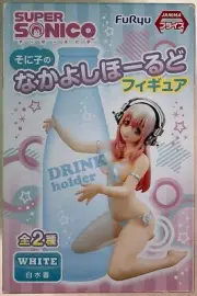 Super Sonico Friend Hold Swimsuit White Ver. Figure FuRyu