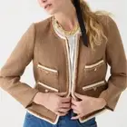 J. CREW Frances Lady Jacket Maritime Tweed Wool Soft Brown {61}