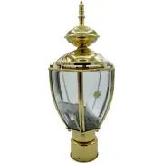 Vintage Cantalina Outdoor Yard Light 3" Solid Brass Beveled Glass 80-90's Box