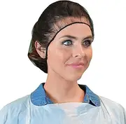Qiansou Disposable Hair Nets Durable Nylon Caps Breathable Honeycomb Latex Free 24" Black(100)