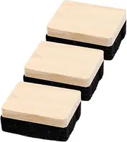 COOPHYA 3pcs Wooden Chalkboard Erasers Board Eraser Dry Eraser for Blackboard Whiteboard Classroom Office